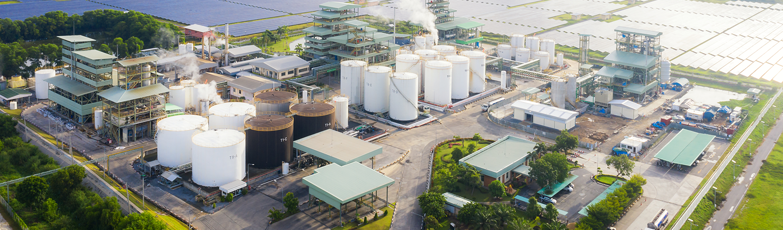 Ujęcie budynków strefy przemysłowej